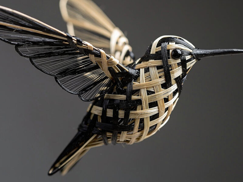 Hummingbird made of hair
