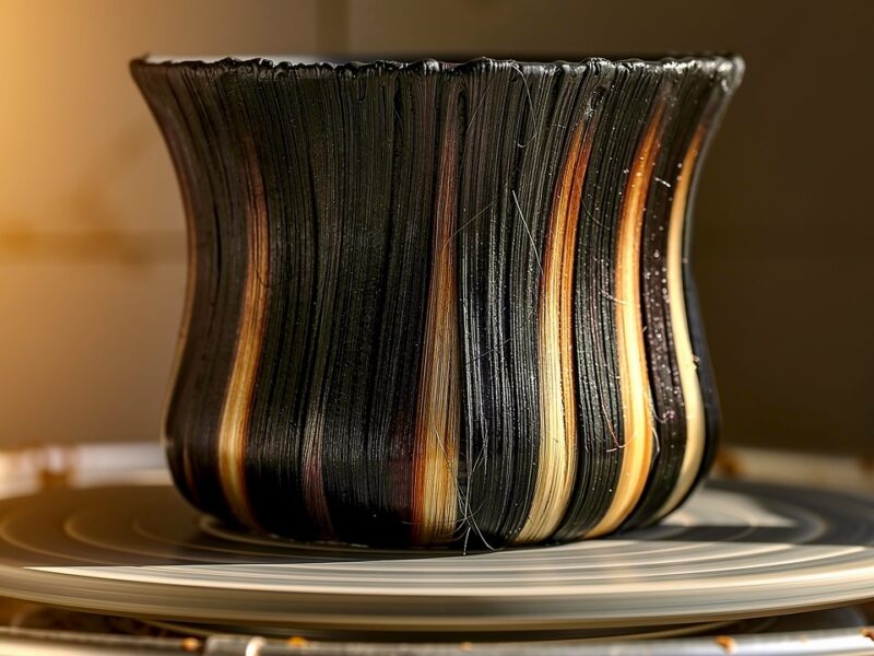 Vase made of hair